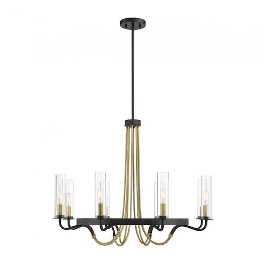 Savoy House Kearney 8-Light Chandelier, Vintage Black/Warm Brass - 1-8070-8-51