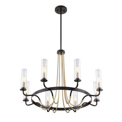 5 Light Chandelier, Vintage Black