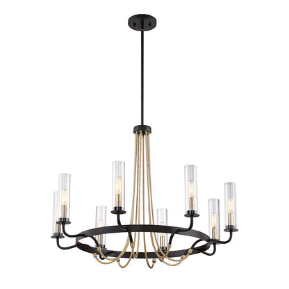 5 Light Chandelier, Vintage Black