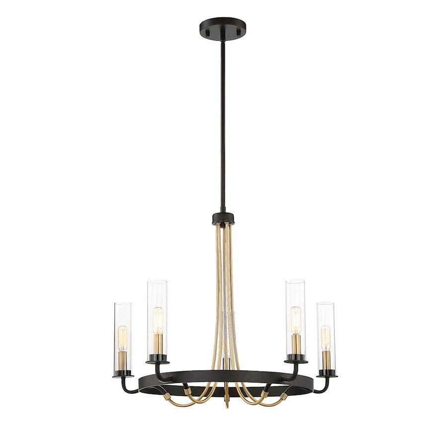 Savoy House Kearney 8-Light Chandelier, Vintage Black/Warm Brass - 1-8070-8-51