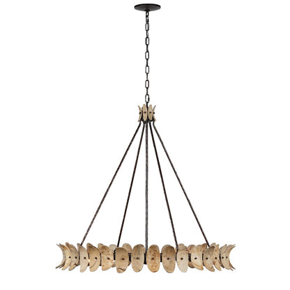 8 Light Chandelier, Champagne Mist