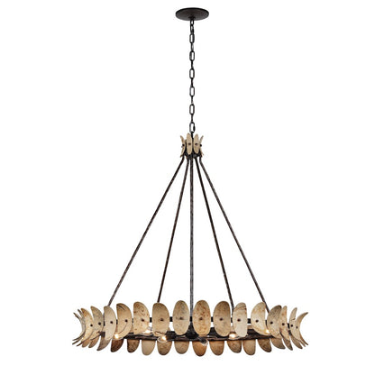 8 Light Chandelier, Champagne Mist