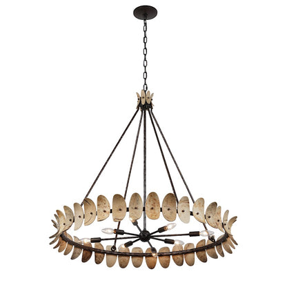 8 Light Chandelier, Champagne Mist