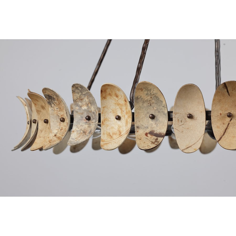 8 Light Chandelier, Champagne Mist