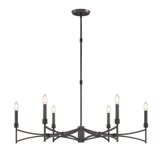 Savoy House Gardner 6 Light Chandelier, Champagne Mist
