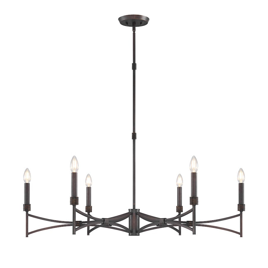 Savoy House Gardner 6 Light Chandelier, Champagne Mist