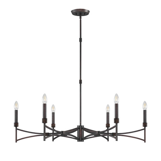 Savoy House Gardner 6 Light Chandelier, Champagne Mist