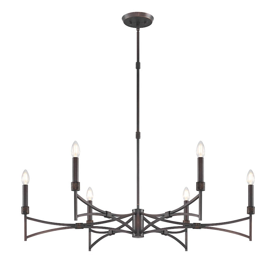 Savoy House Gardner 6 Light Chandelier, Champagne Mist