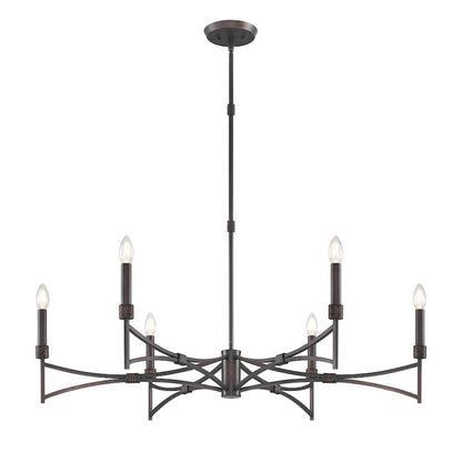 Savoy House Gardner 6 Light Chandelier, Champagne Mist