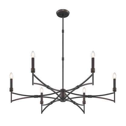 Savoy House Gardner 6 Light Chandelier, Champagne Mist