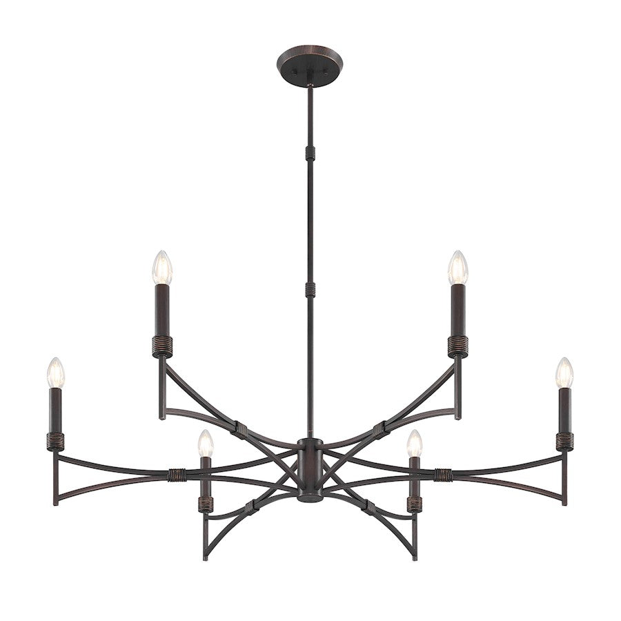 Savoy House Gardner 6 Light Chandelier, Champagne Mist