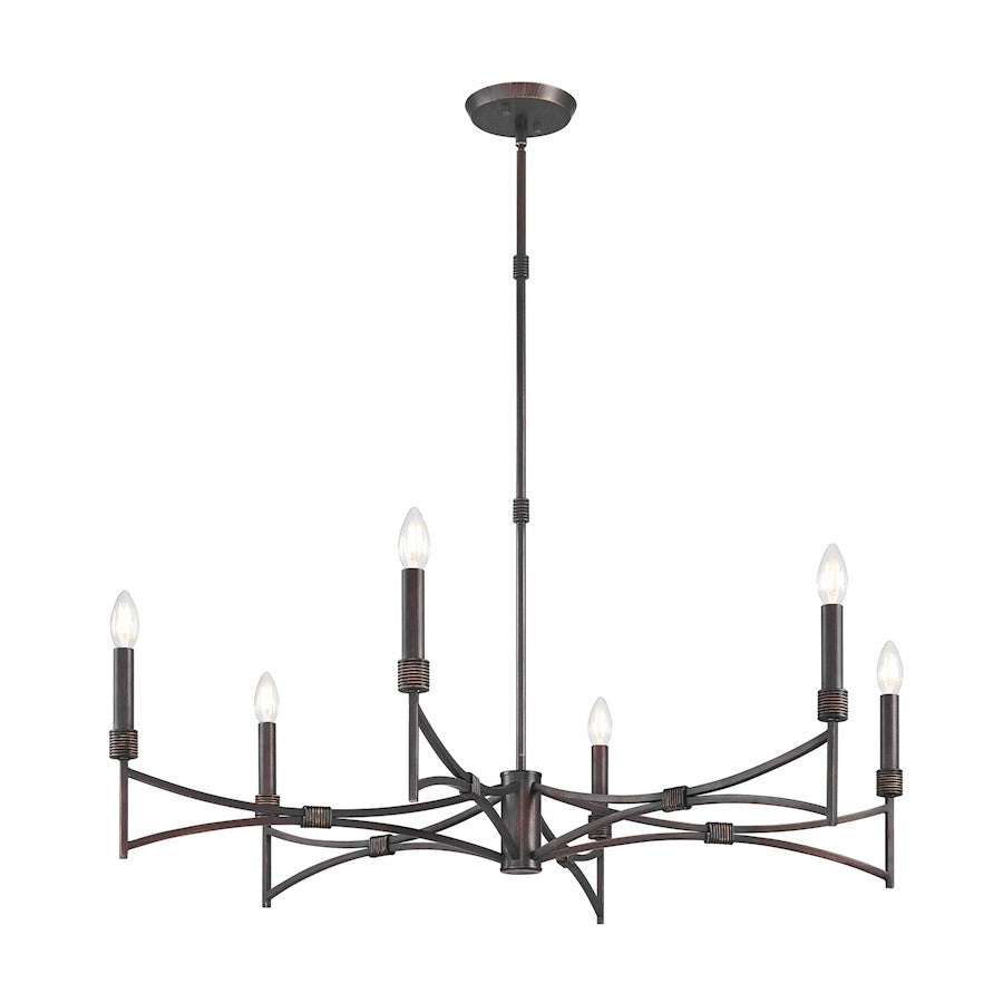 Savoy House Gardner 6 Light Chandelier, Champagne Mist
