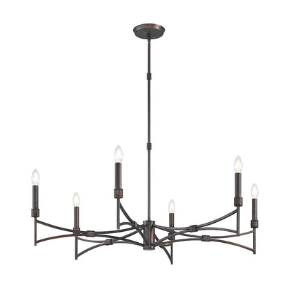 Savoy House Gardner 6 Light Chandelier, Champagne Mist