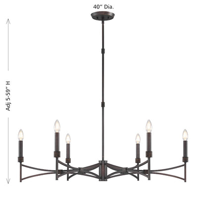 Savoy House Gardner 6 Light Chandelier, Champagne Mist