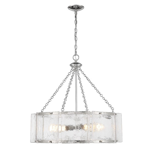 5 Light Pendant, Polished Nickel