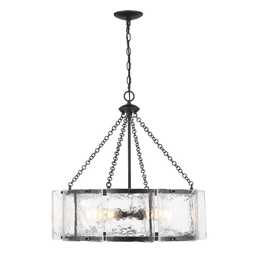5 Light Pendant, Matte Black