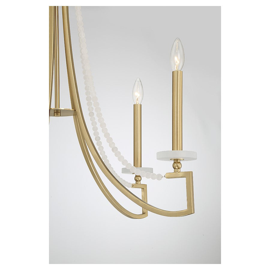 Helen 5-Light Chandelier, Warm Brass