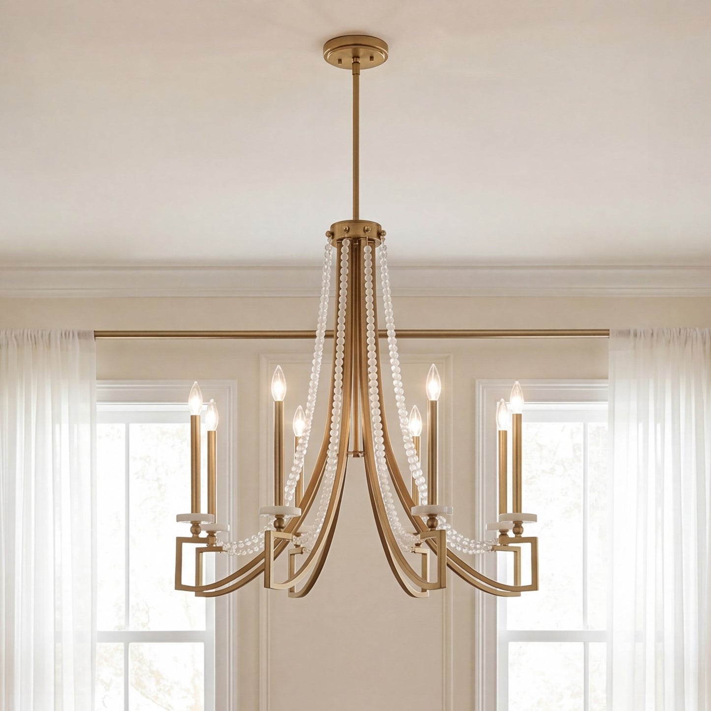 Helen 5-Light Chandelier, Warm Brass