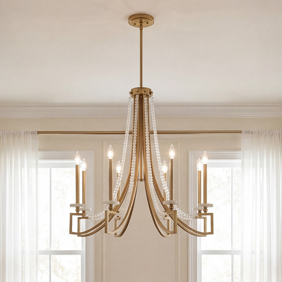 Helen 5-Light Chandelier, Warm Brass