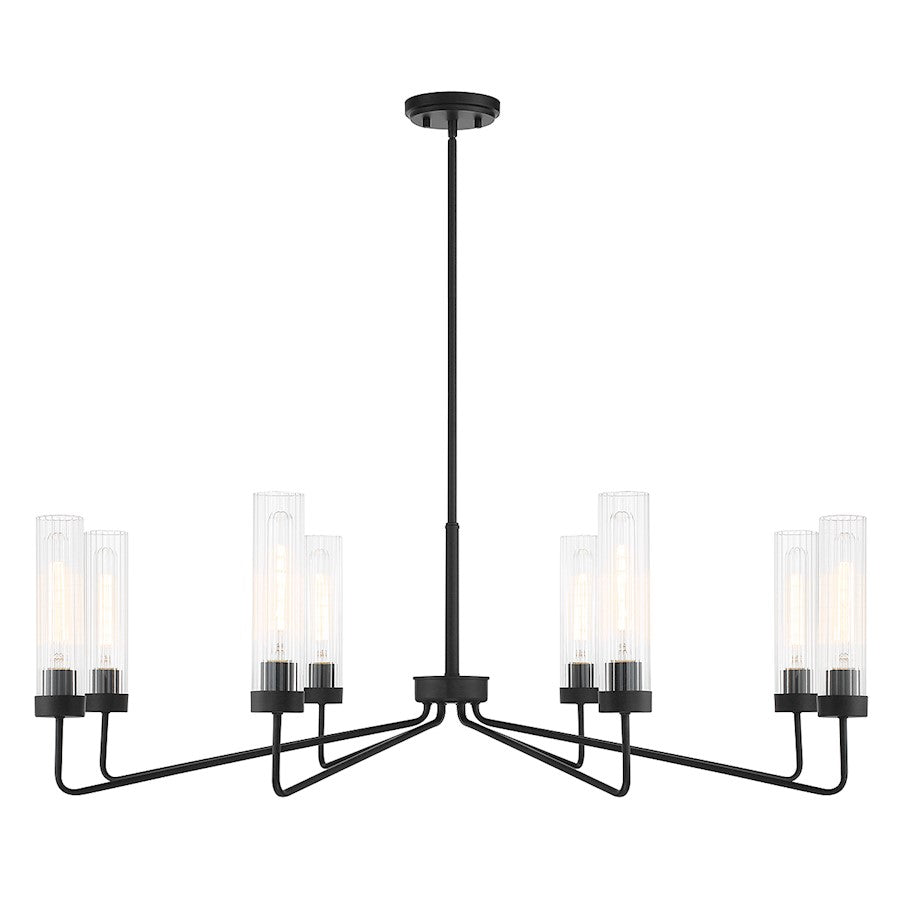 Savoy House Baker 8-Light Chandelier, Matte Black - 1-8860-8-89