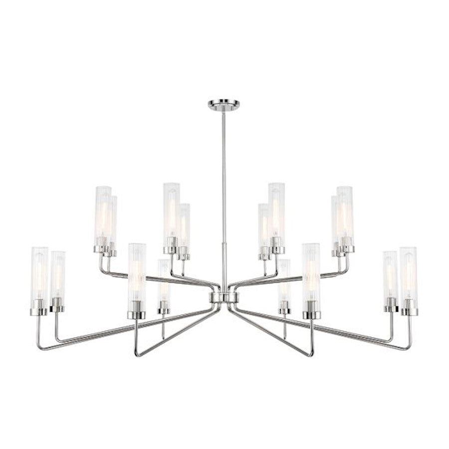 Savoy House Baker 16-Light Chandelier, Polished Nickel - 1-8862-16-109