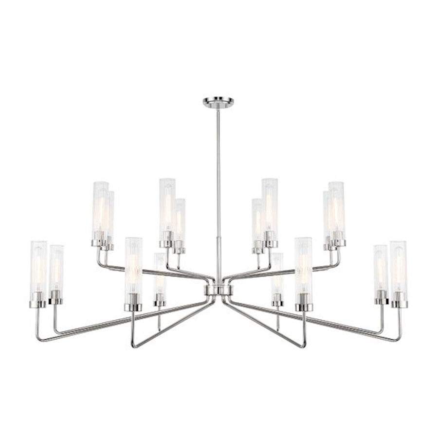 8 Light Chandelier, Matte Black