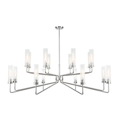 8 Light Chandelier, Matte Black
