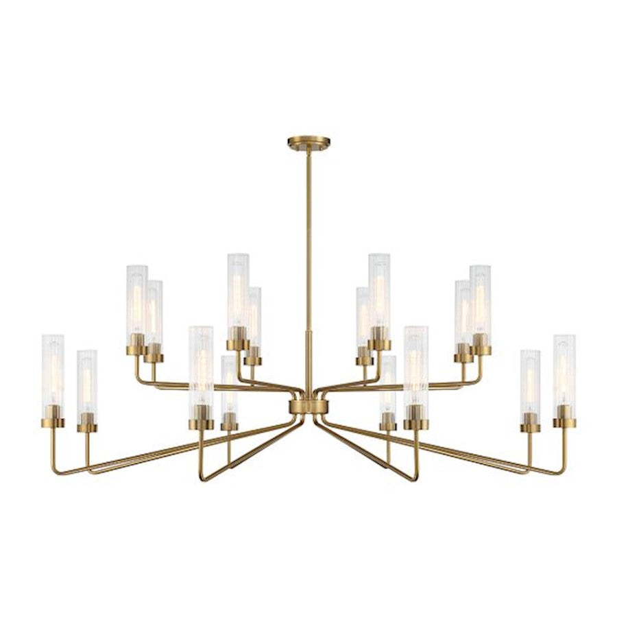 Savoy House Baker 16-Light Chandelier, Warm Brass - 1-8862-16-322