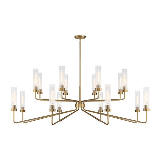 8 Light Chandelier, Matte Black