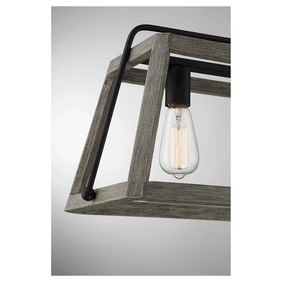 5-Light Linear Chandelier, Noblewood