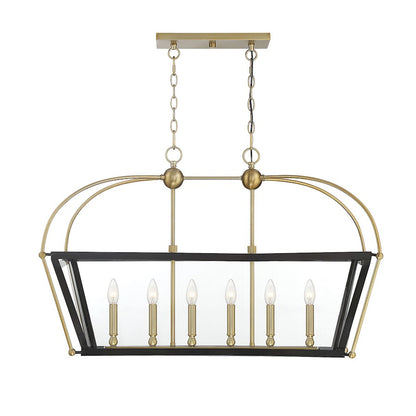6 Light Linear Chandelier