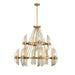 Savoy House Biltmore 12-Light Chandelier, Warm Brass - 1-9106-12-322