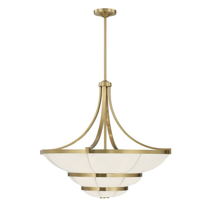 Savoy House Constantine 4Lt Chandelier, Sheer, Warm Brass