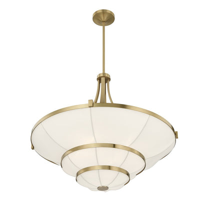 Savoy House Constantine 4Lt Chandelier, Sheer, Warm Brass