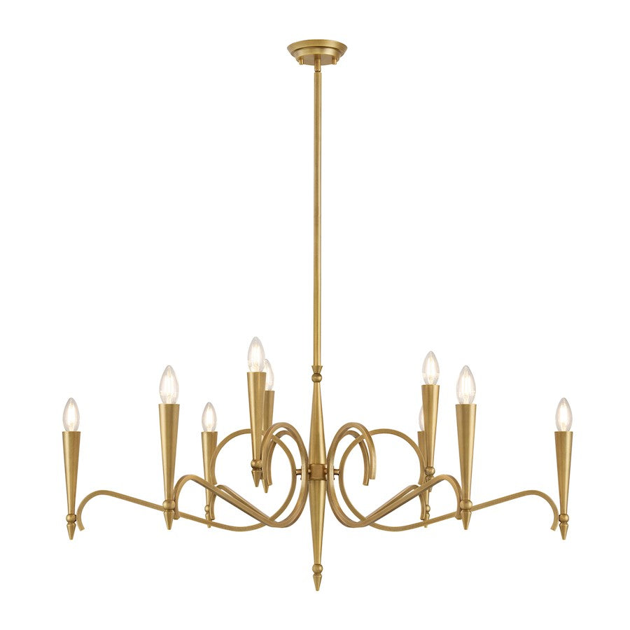 Savoy House Tremont 9 Light Chandelier, Riviera Brass