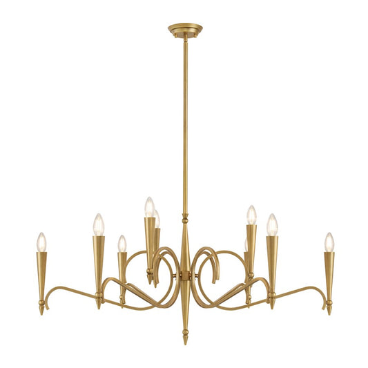 Savoy House Tremont 9 Light Chandelier, Riviera Brass