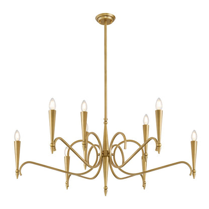 Savoy House Tremont 9 Light Chandelier, Riviera Brass