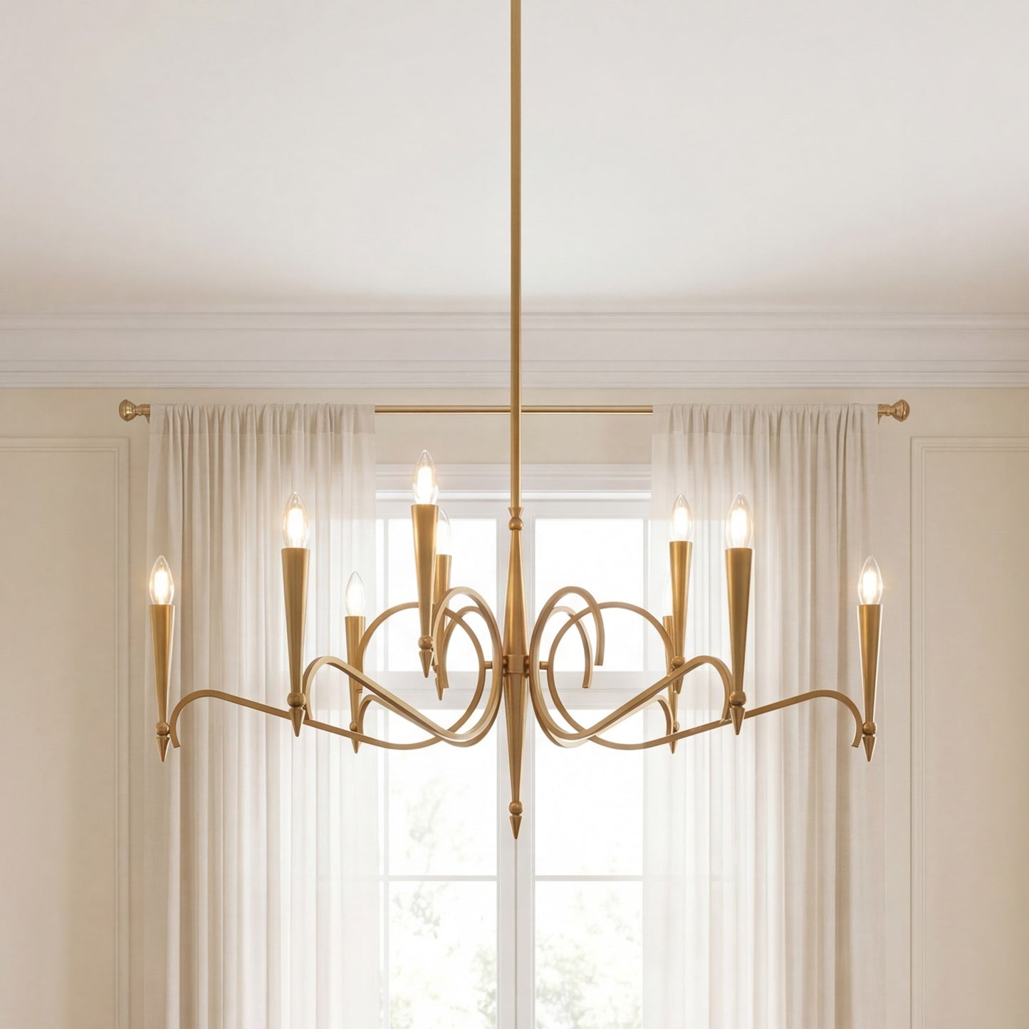 Savoy House Tremont 9 Light Chandelier, Riviera Brass