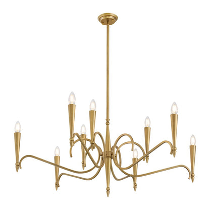 Savoy House Tremont 9 Light Chandelier, Riviera Brass