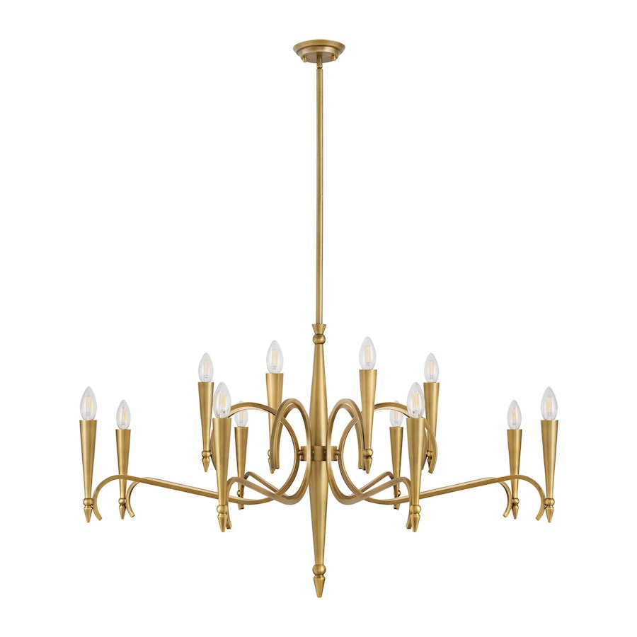 Savoy House Tremont 12 Light Chandelier, Riviera Brass - 1-9418-12-220