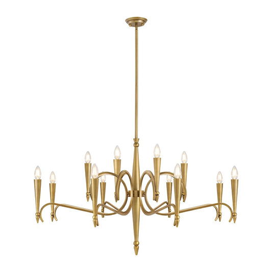 Savoy House Tremont 12 Light Chandelier, Riviera Brass