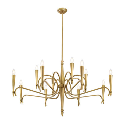 Savoy House Tremont 12 Light Chandelier, Riviera Brass