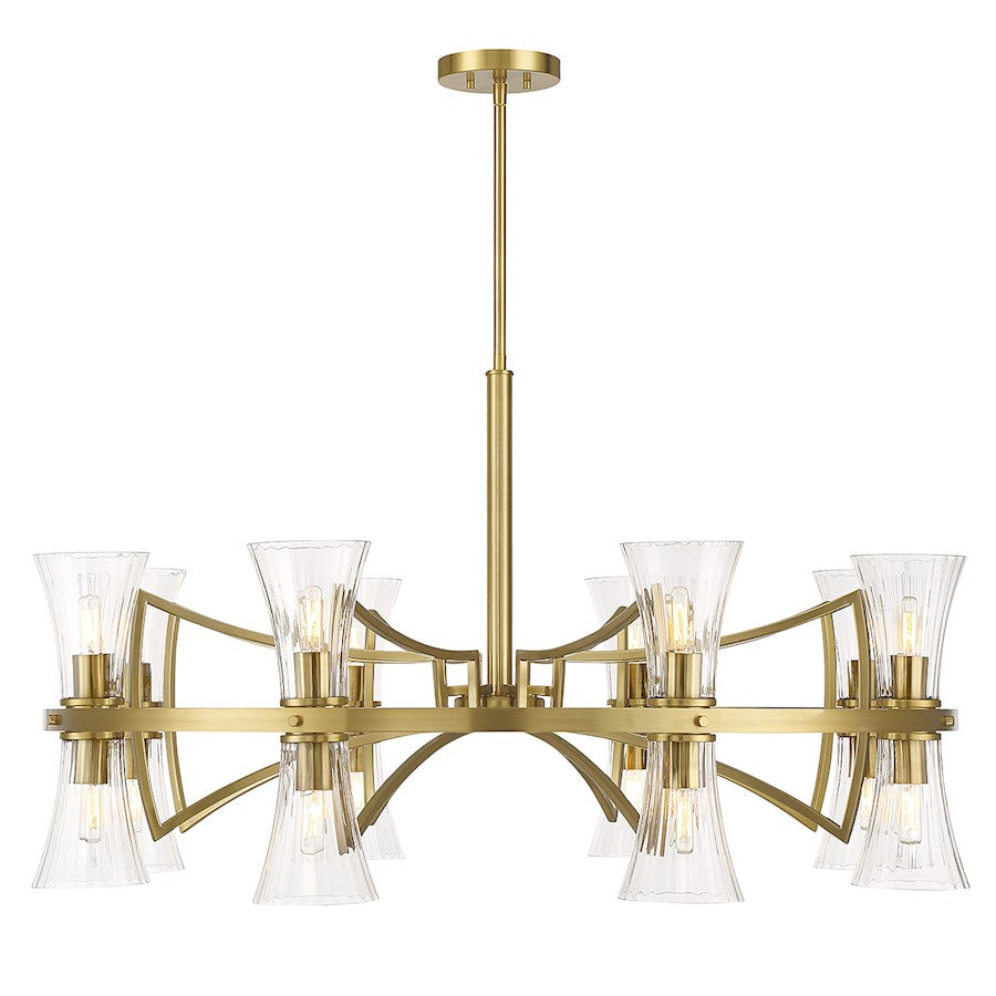 Savoy House Bennington 16-Light Chandelier, Warm Brass - 1-9705-16-322