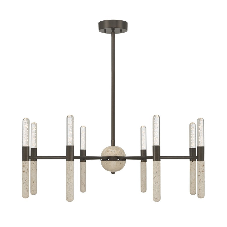 Savoy House Linden 8Lt Chandelier, Bronze/Clear Seeded