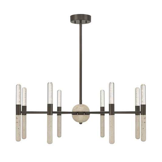 Savoy House Linden 8Lt Chandelier, Bronze/Clear Seeded
