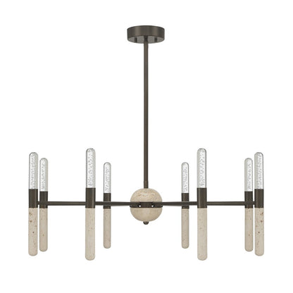 Savoy House Linden 8Lt Chandelier, Bronze/Clear Seeded