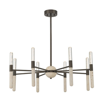 Savoy House Linden 8Lt Chandelier, Bronze/Clear Seeded