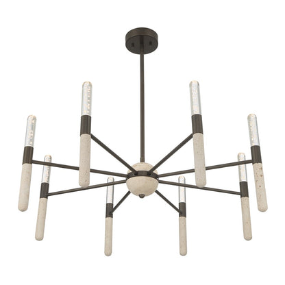 Savoy House Linden 8Lt Chandelier, Bronze/Clear Seeded