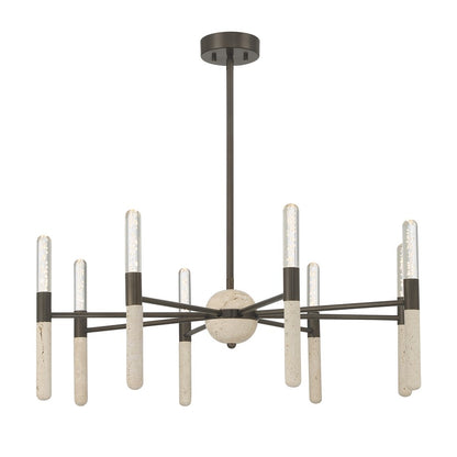 Savoy House Linden 8Lt Chandelier, Bronze/Clear Seeded