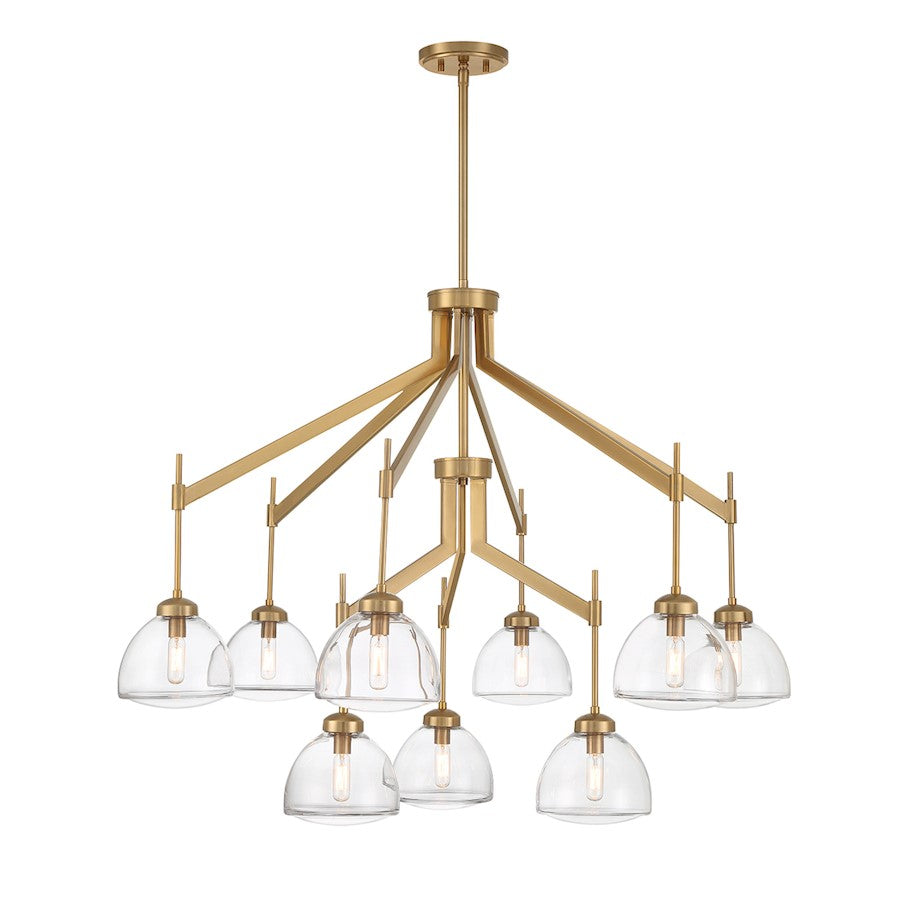 Savoy House Corbin 9-Light Chandelier, Warm Brass - 1-9842-9-322